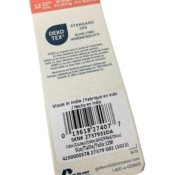 New Gerber 2-Pack Baby Girls Size 12 Months White Lemon Pull On Knit Shorts - Picture 3 of 5